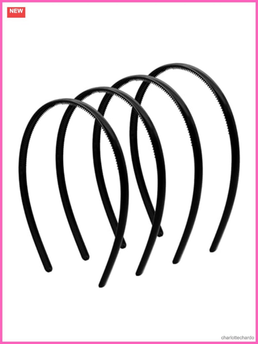 Plastic Skinny Comb Headbands Non-Slip Teeth Hair Accessories 4 Pack